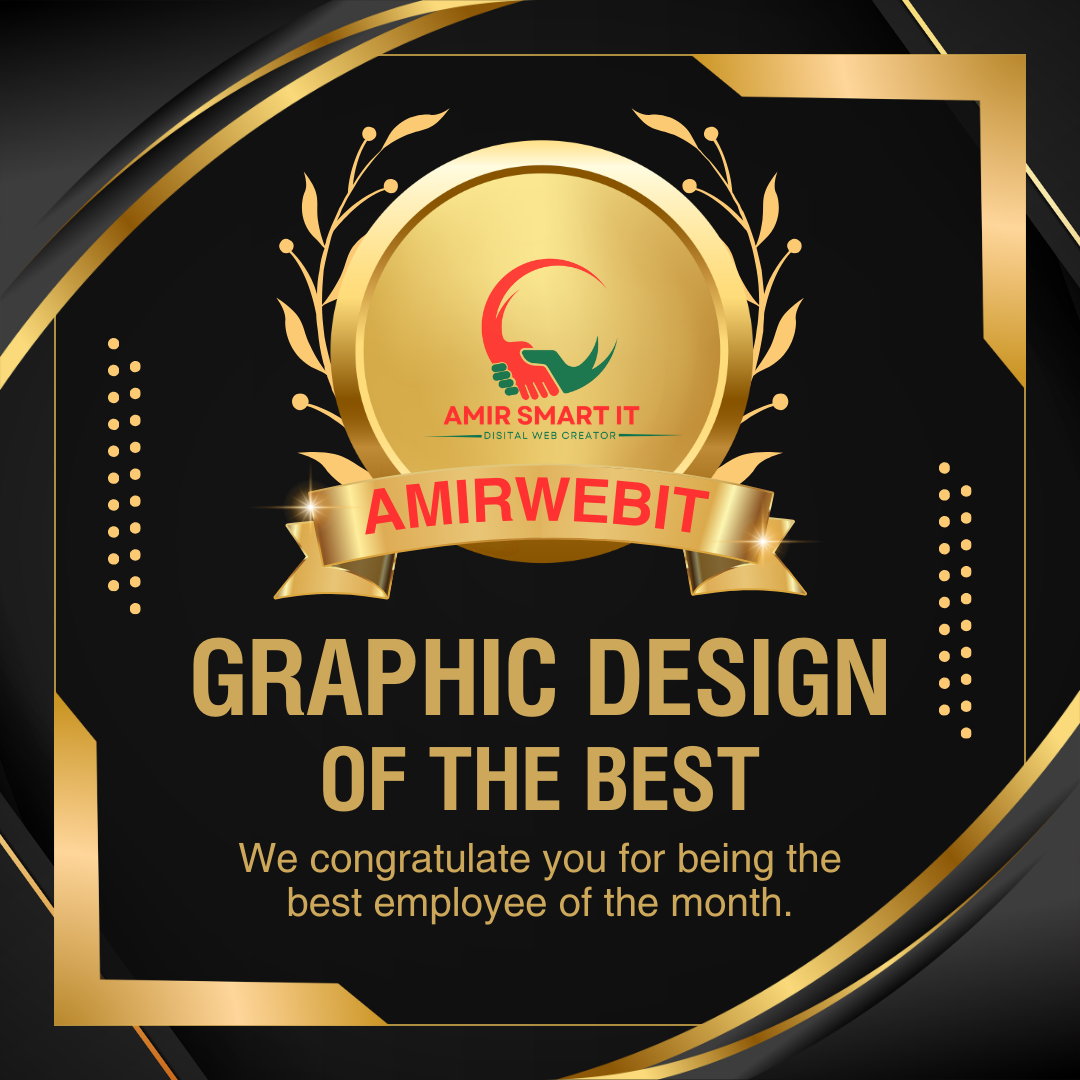 black and gold luxury best employee of the month instagram post